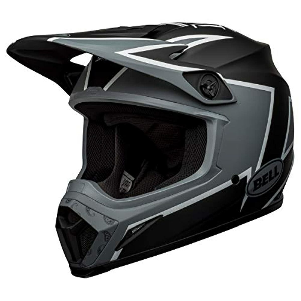 Bell Helmets MX-9 Twitch MIPS Helmet (X-Large, Matte Black/Gray/White)