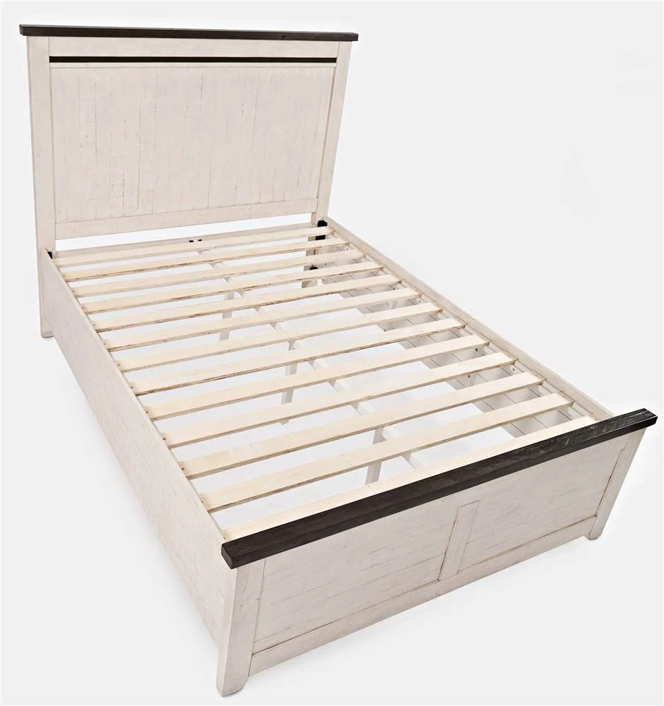 Jofran Madison County Rustic Reclaimed Pine Farmhouse King Panel Bed