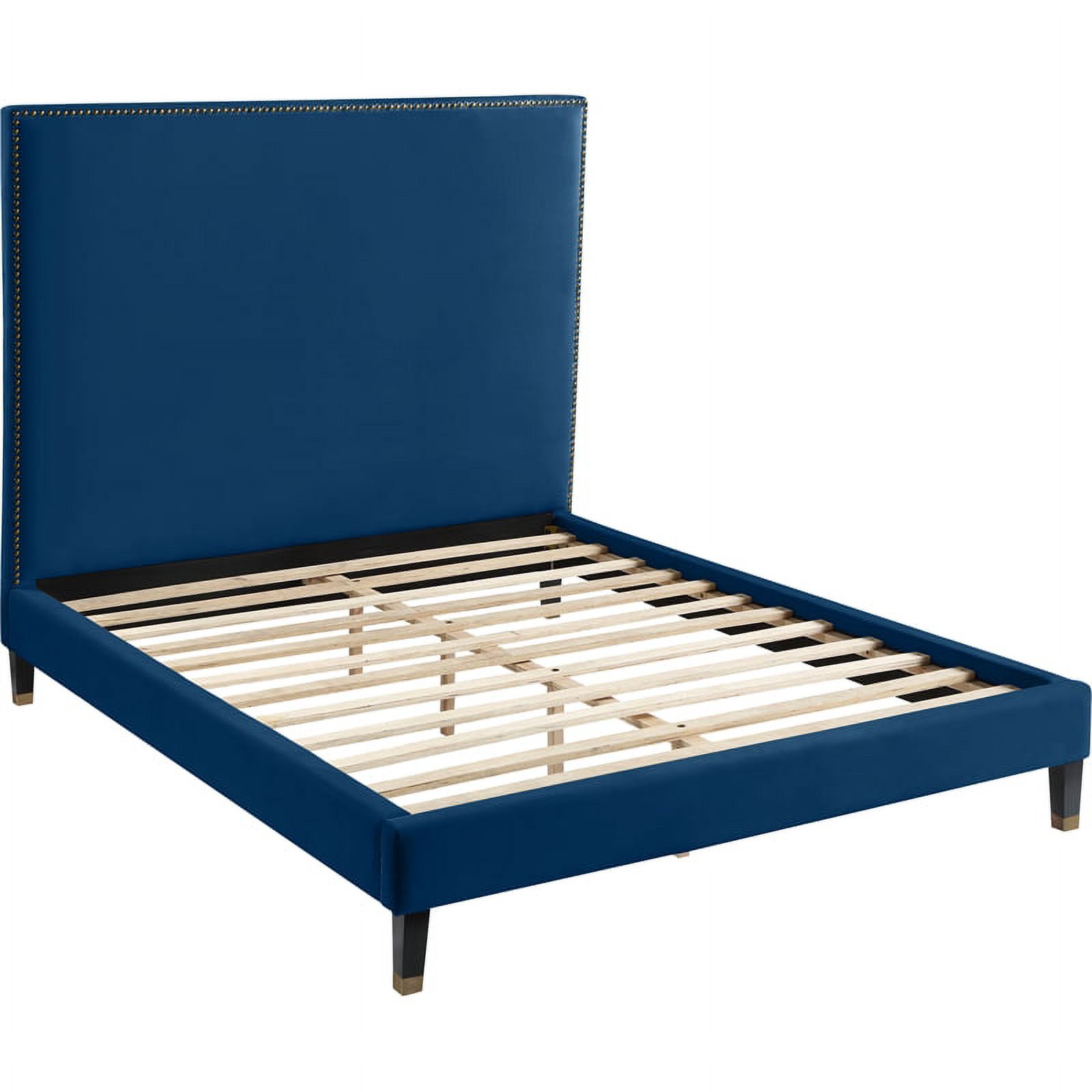 Meridian Furniture Harlie Navy Velvet King Bed