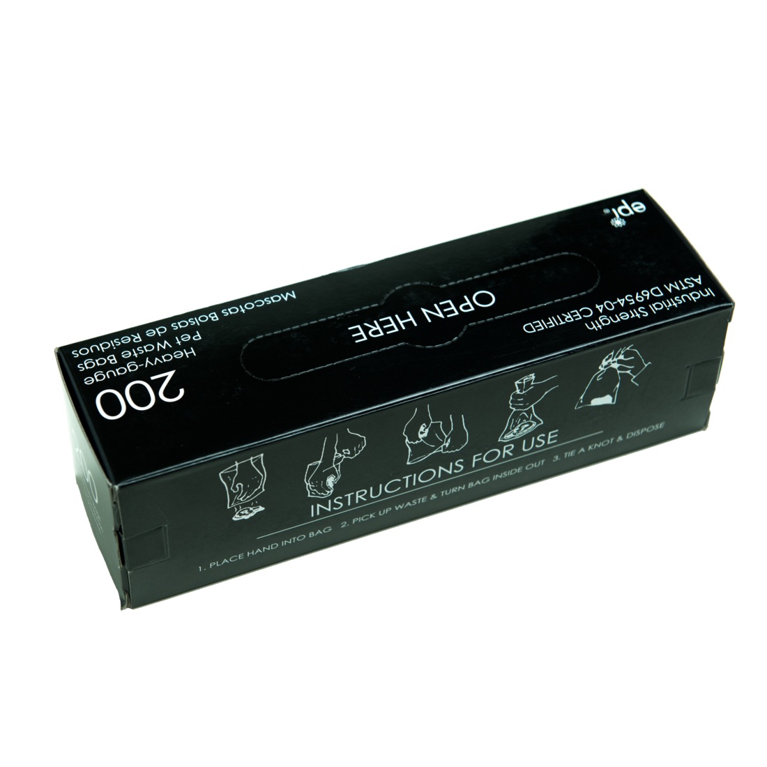 HOUNDSCOOP Case of 2000 Pet Waste Bags on Roll (10 Rolls of 200 Bags per roll)