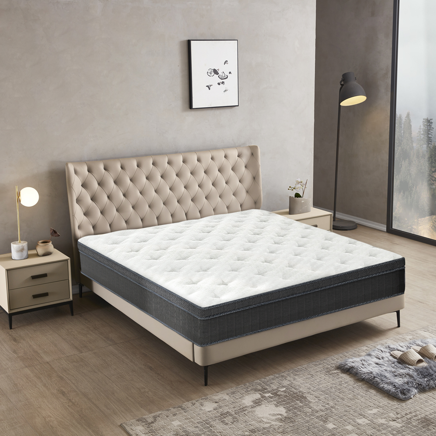 10 inch Queen Mattress,Hybrid Mattresses Medium Firm in a Box