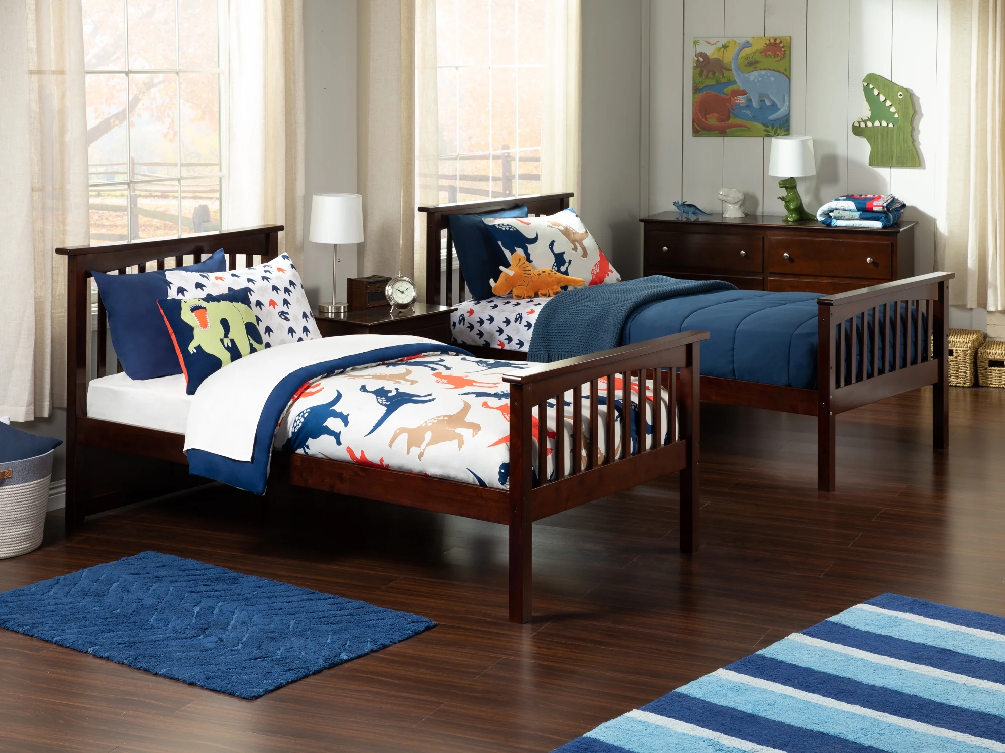 Columbia Bunk Bed Twin over Twin in Multiple Colors and Configurations