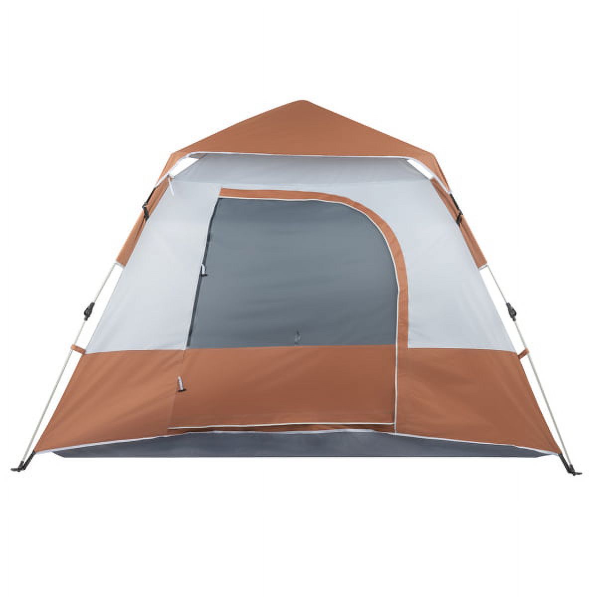 Bornmio 240*240*150cm Spring Quick Opening Four-Person Family Tent Camping Tent Brown