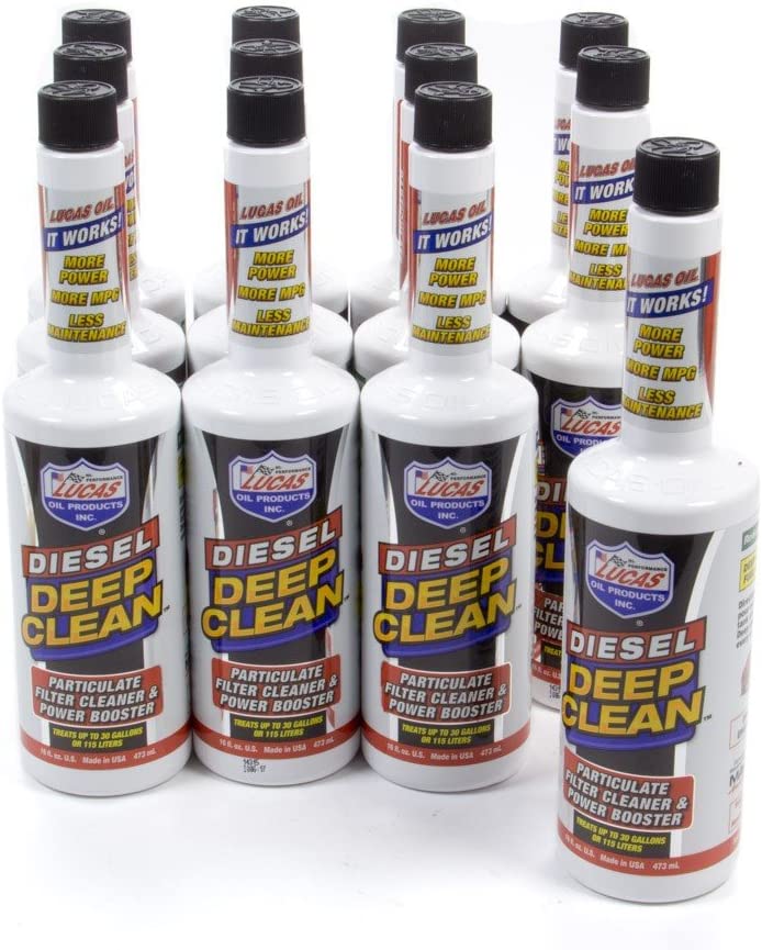 Lucas Oil 10872-12 Diesel Deep Clean Fuel Additive Case (12x16oz.), 1 Pack