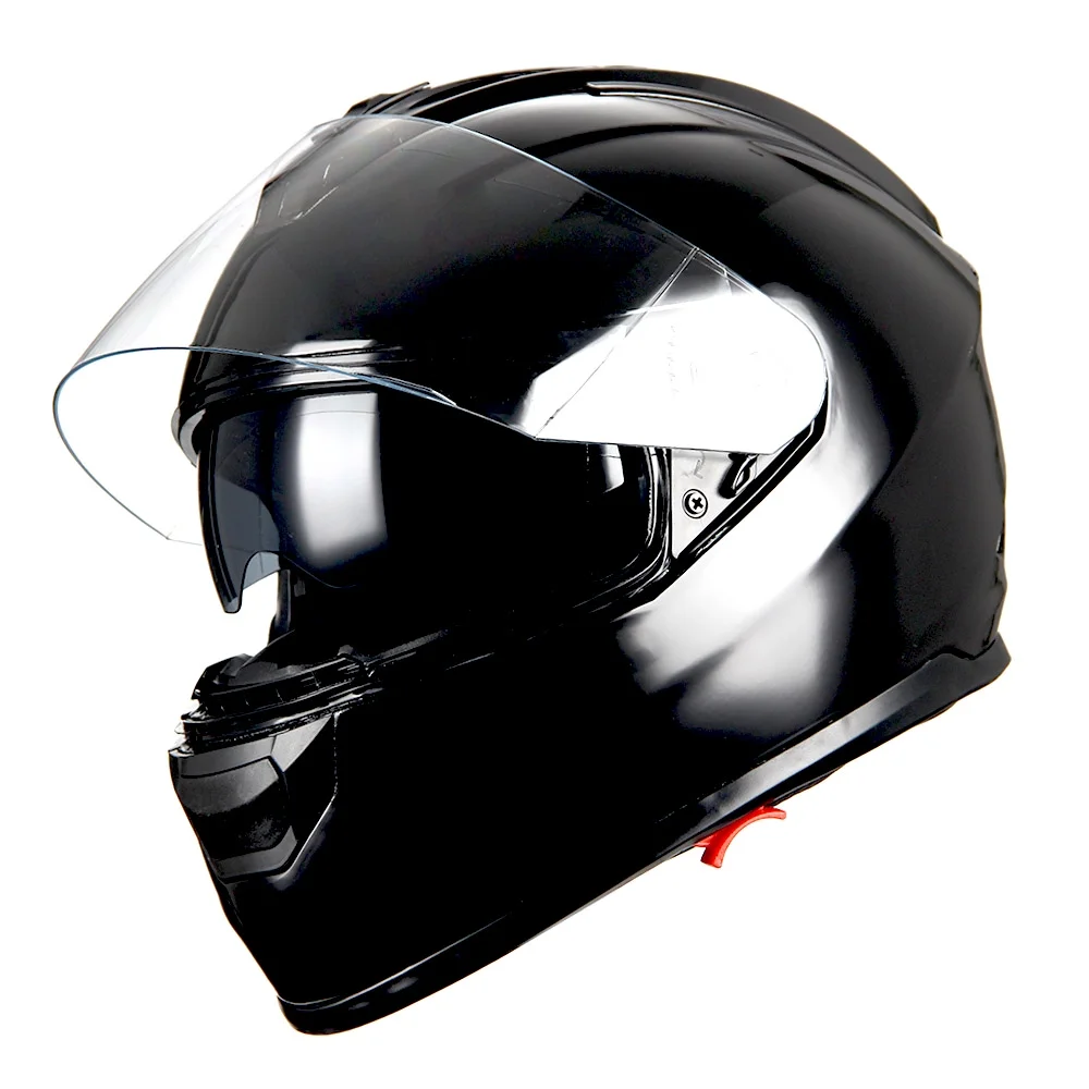 1Storm Motorcycle Full Face Helmet Street Bike Dual Visor/Sun Shield HJAH15 Glossy Black