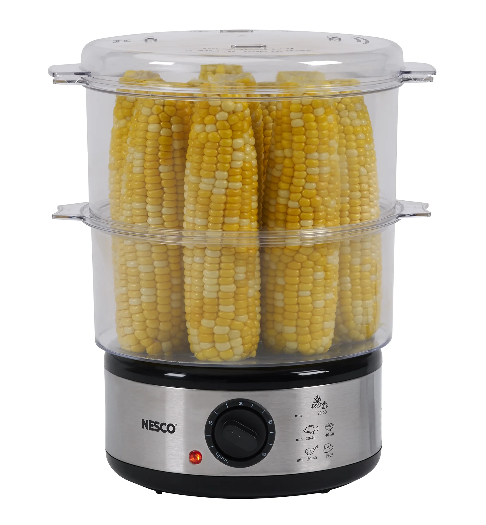 NESCO®/American Harvest ST-25F Plastic 5 Quart Stainless Steel Food Steamer, 3 Pieces