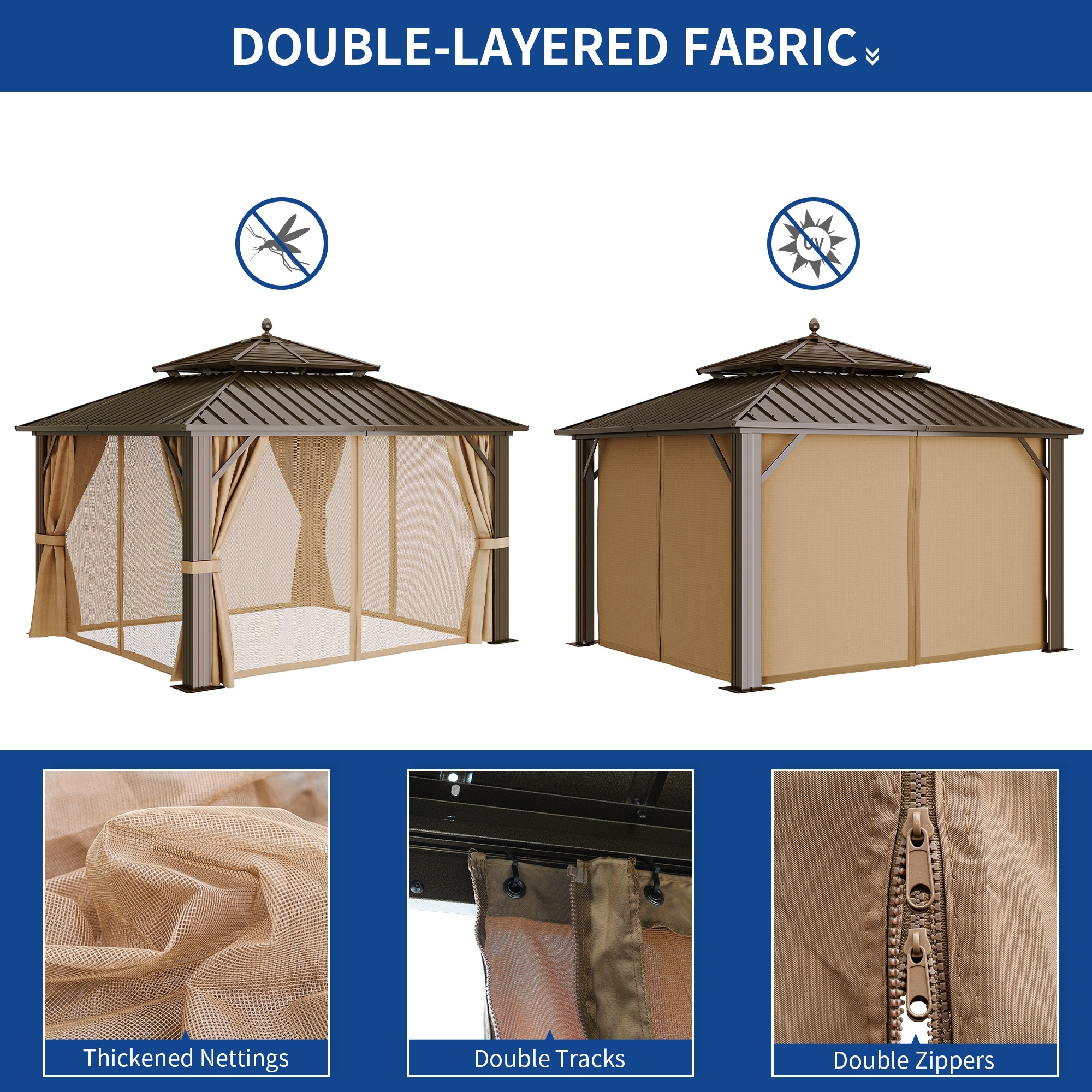 Outdoor Aluminum Canopy Gazebo