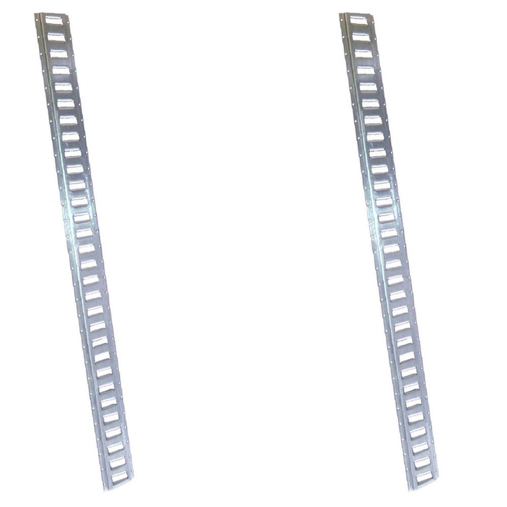 RAParts (2 Pieces) Horizontal 8 ft E-Track Trailer Tie-Down Rails Galvanized Steel