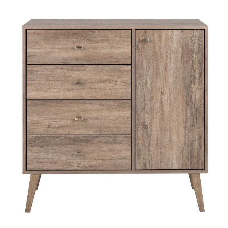 Home Square 3-Piece Furniture Set with 2 Nightstands with Cubby & 4-Drawer Chest