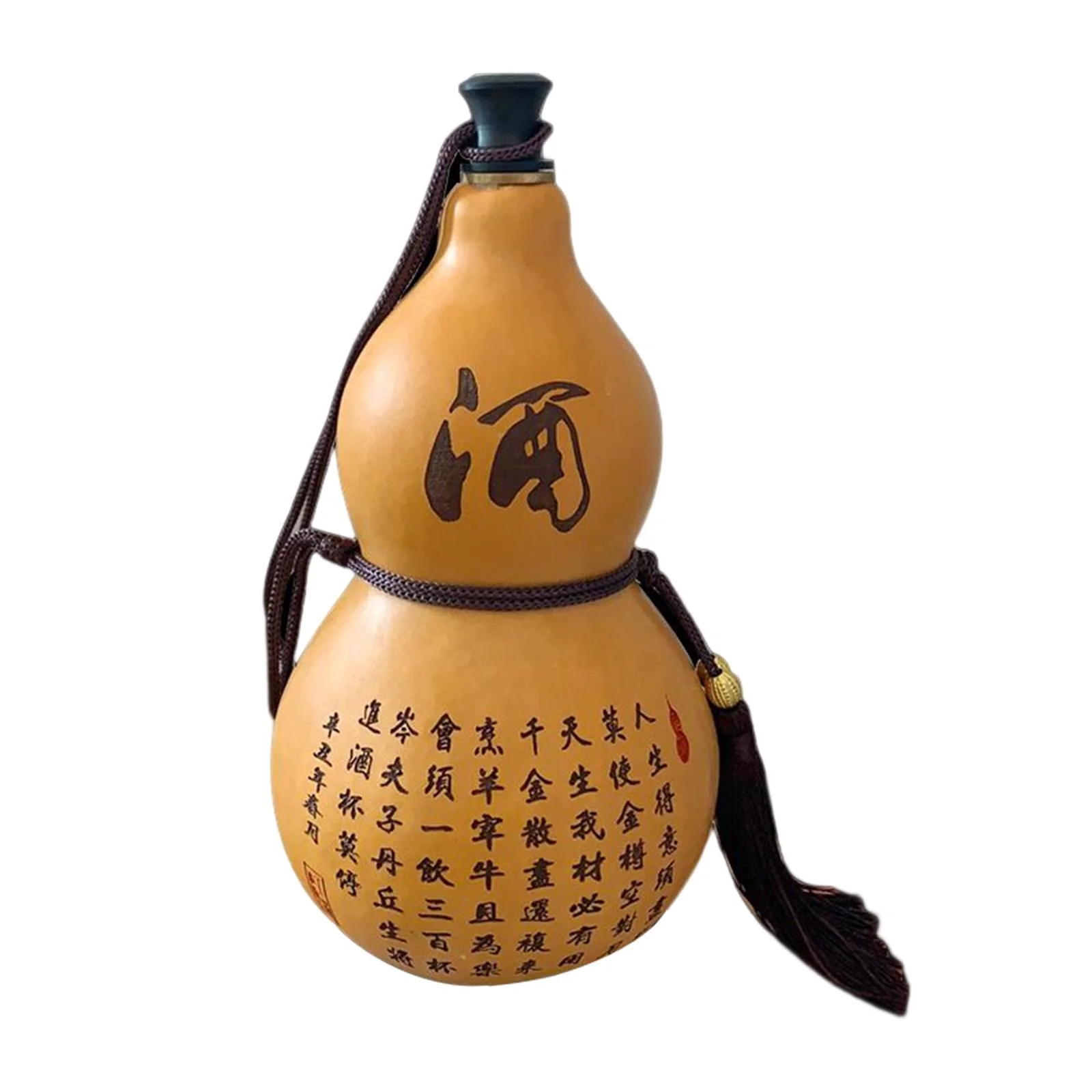 Portable Gourd Water Bottle Calabash Table Decor Kettle Teapot for Fishing , Style A
