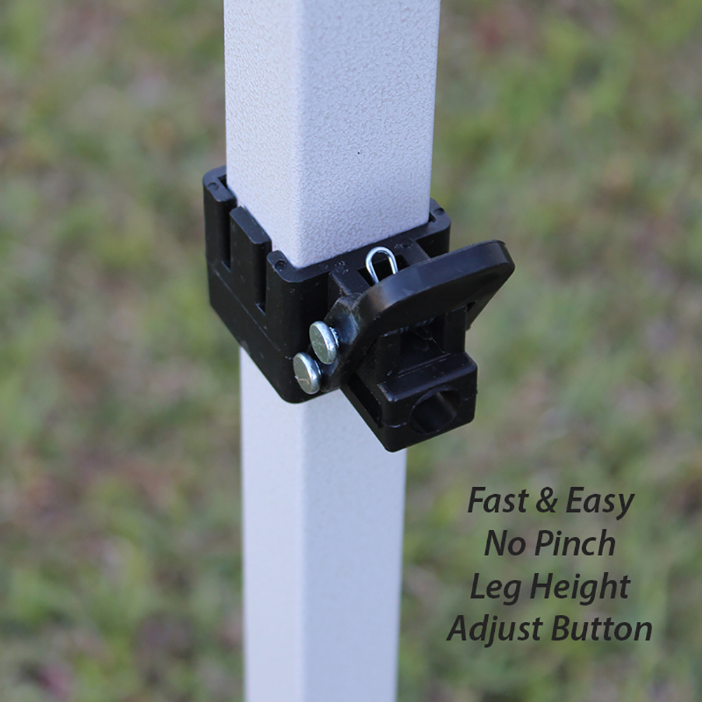 King Canopy Ares 10'x10' Instant Pop up Canopy Booth, 1 1/2 Inch Leg, Steel Frame, White