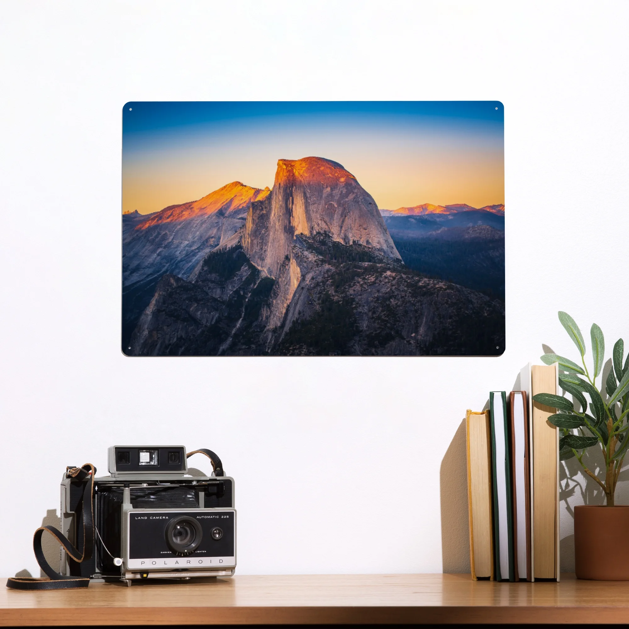 Yosemite National Park, California, Sunset View of Half Dome (12x18 Aluminum Art, Indoor Outdoor Metal Sign Decor)