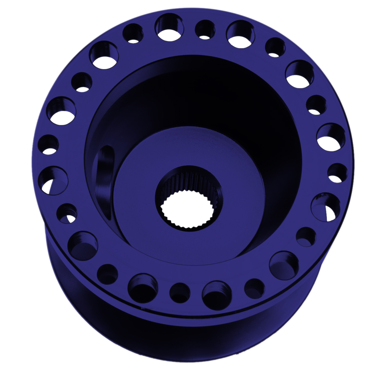 DNA Motoring HUB-ALU-M1-BL Aluminum Steering Wheel 6 -Hole Hub Adaptor Kit (Blue) - For 1988 to 2004 Mitsubishi Eclipse / Lancer / Pickup 99 00 01 02 03