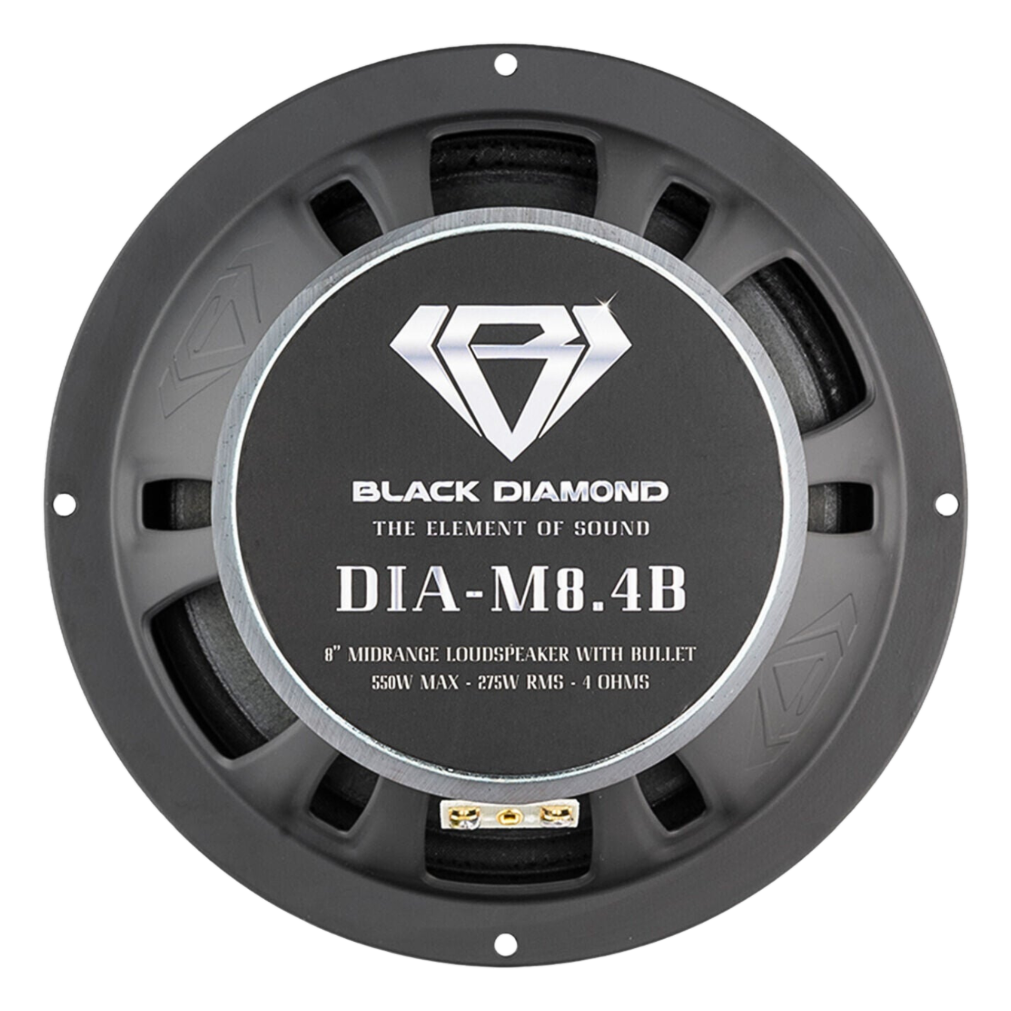 Black Diamond 2x M8.4B Midrange Bullet Speakers 1100W + 2x T1 Tweeters 240W
