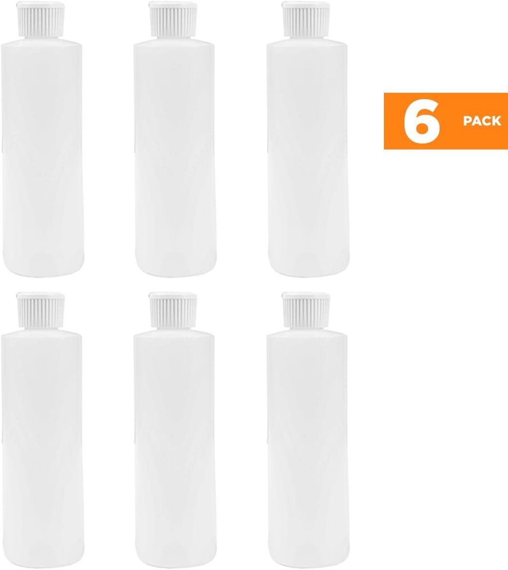 8 OZ PLASTIC CYLINDER BOTTLE WITH -TOP POUR SPOUT (6)