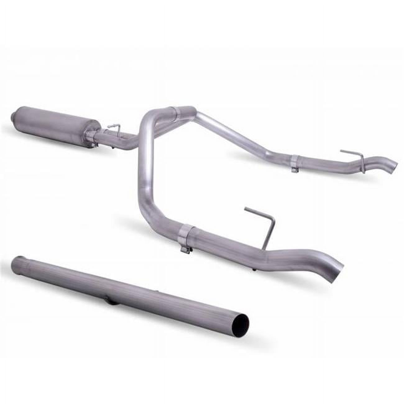 65698 Cat-Back Dual Split Exhaust System, Natural