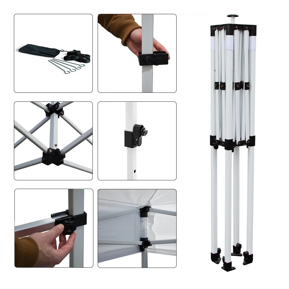 Vispronet 5x5 Canopy Tent Frame, 31.7lb, Height Adjustable Legs, Frame Only