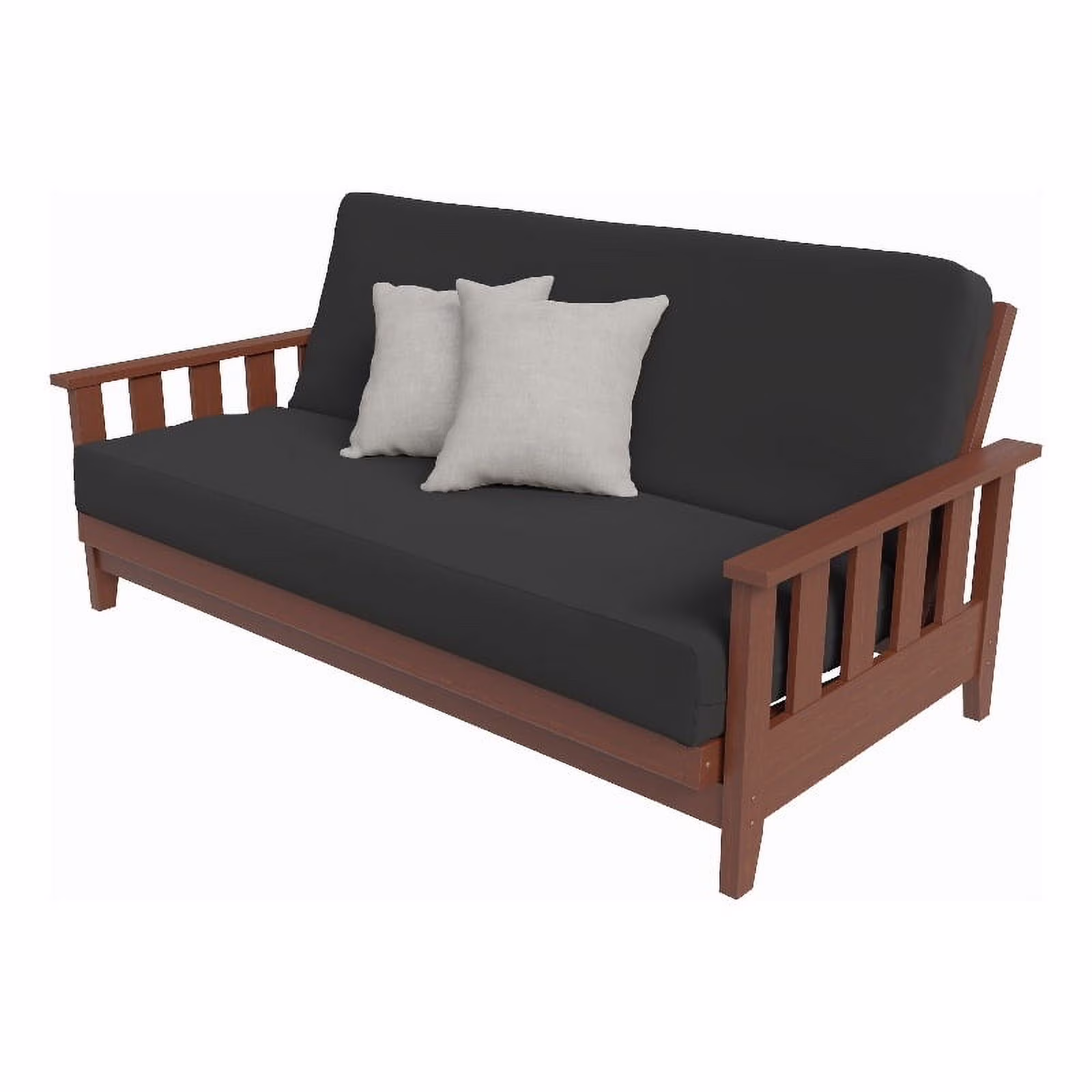 Full Size All Wood Canby Futon Package in Warm Cherry Finish