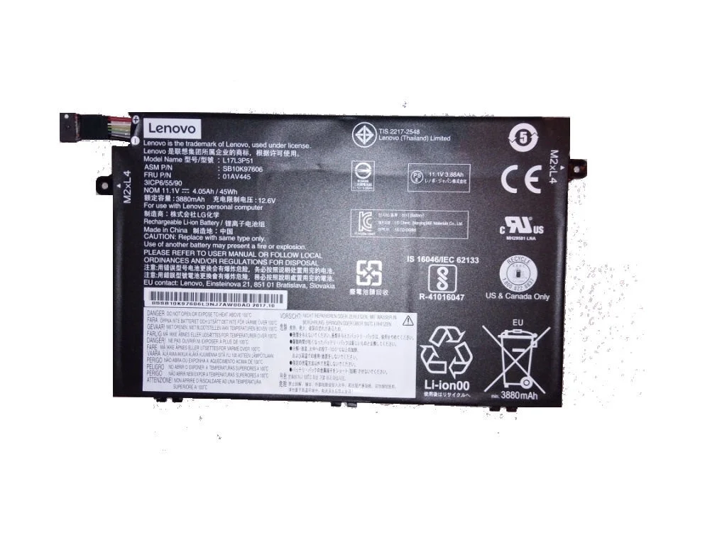 New Genuine Lenovo ThinkPad E480 E580 11.1V 45Wh Battery 01AV448
