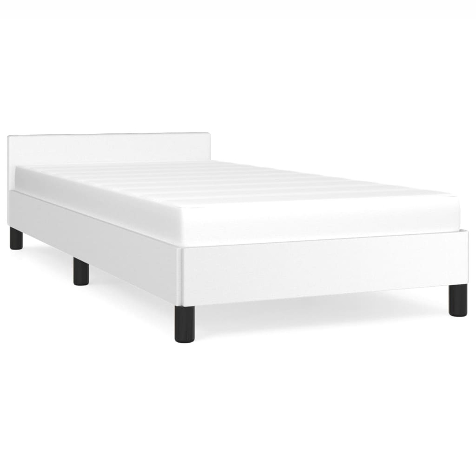moobody Bed Frame with Headboard White 39.4