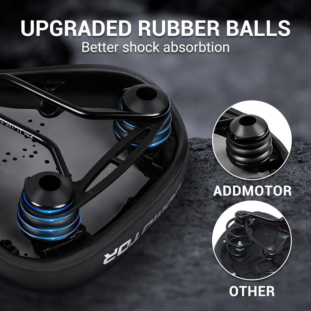 Addmotor Bike Seat, Comfortable Bike Seat, Universal Replacement Bicycle Saddle, Waterproof Leather Bicycle Seat - Bicycle Seat for Men/Women