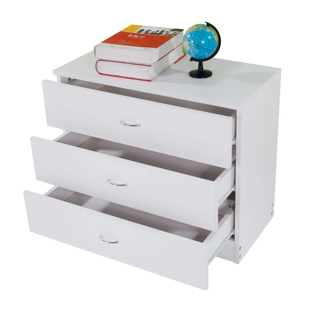 BMTBUY Modern Simple 3-Drawer Dresser White