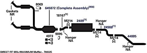AP Exhaust Exhaust Pipe Fits select: 2002 FORD EXPLORER XLT, 2003 FORD EXPLORER XLT/XLT SPORT/NBX