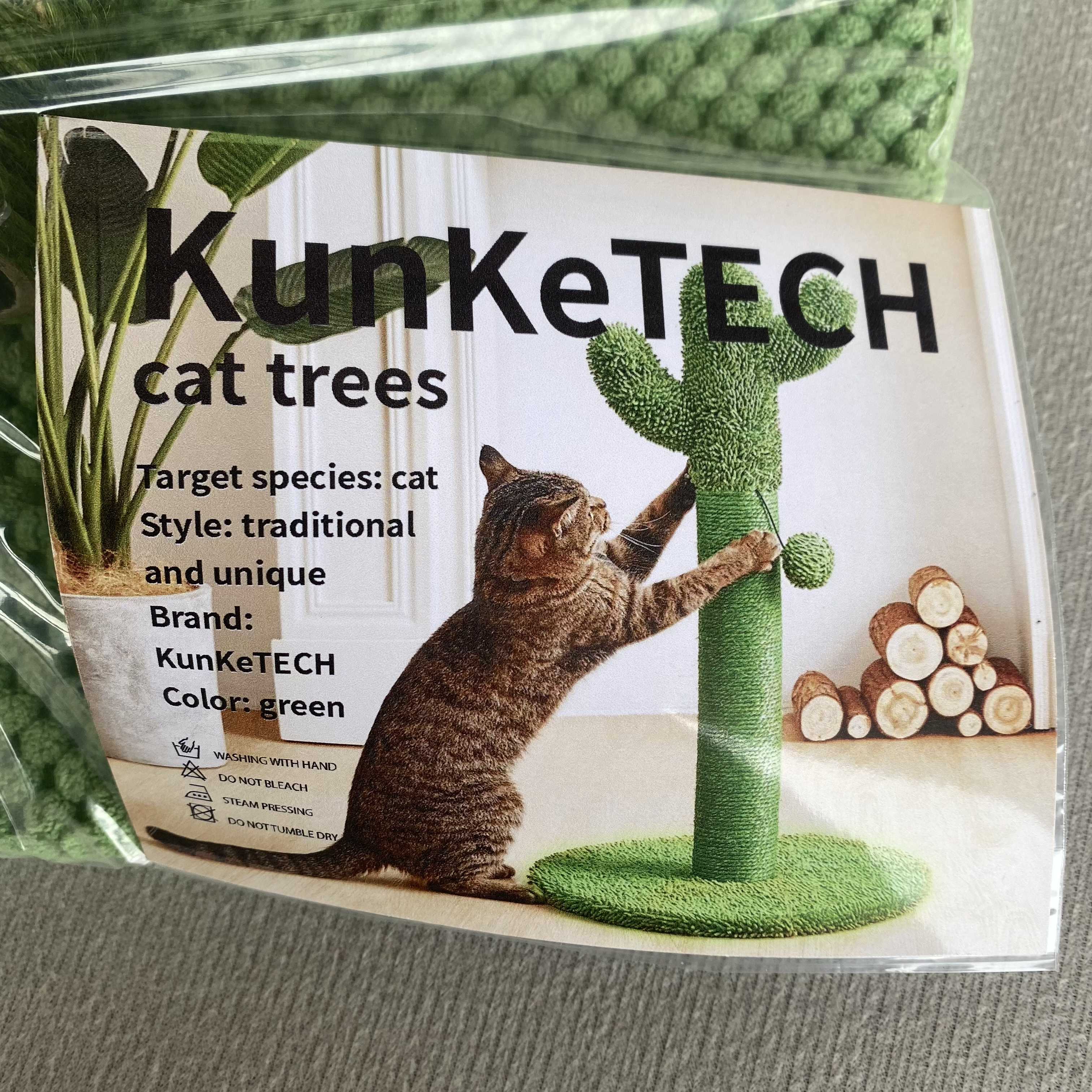 KunKeTECH Cat Tree  Cactus Cat Tower with Sisal Covered Scratching Post,  and  for Indoor Cats