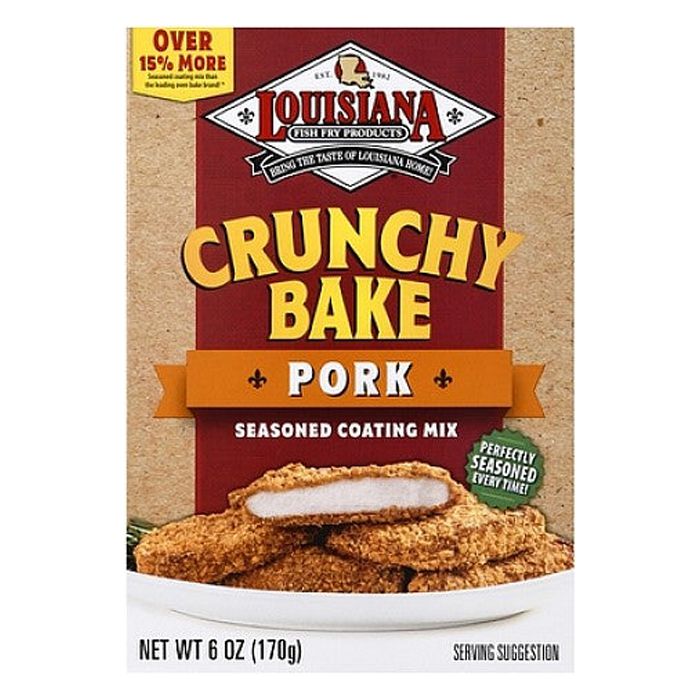 LOUISIANA FISH FRY SSNNG CRUNCHY BAKE PORK 6 OZ - Pack of 6