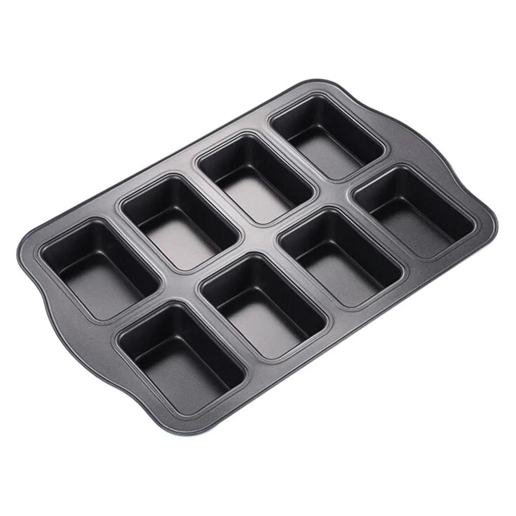 Pan, Mini , Carbon Steel Meatloaf Mini Bread Cupcake Muffin Baking Pan Tray, Home Kitchen Restaurant Bakeware