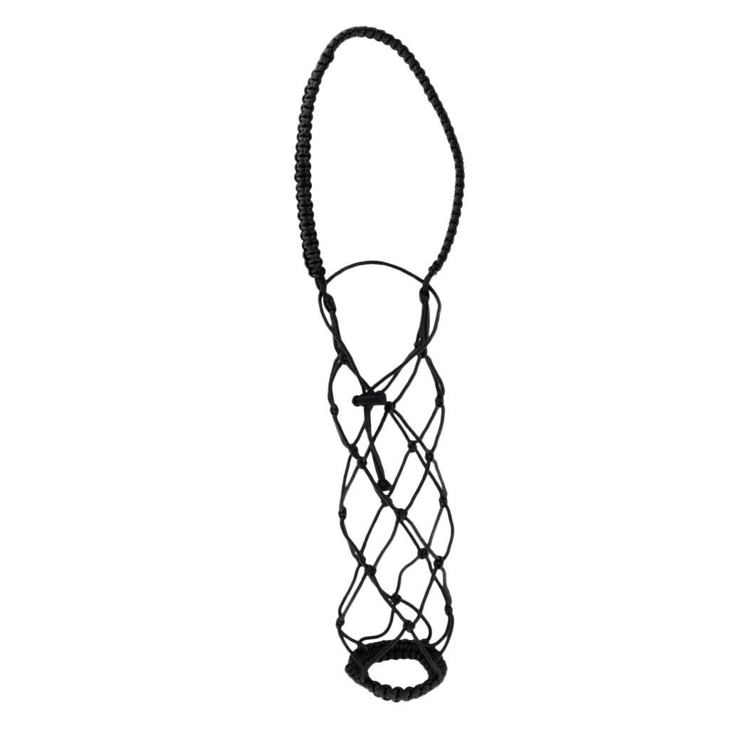 Black Polyester Water Drinking Bottle Net Carrier Dropping