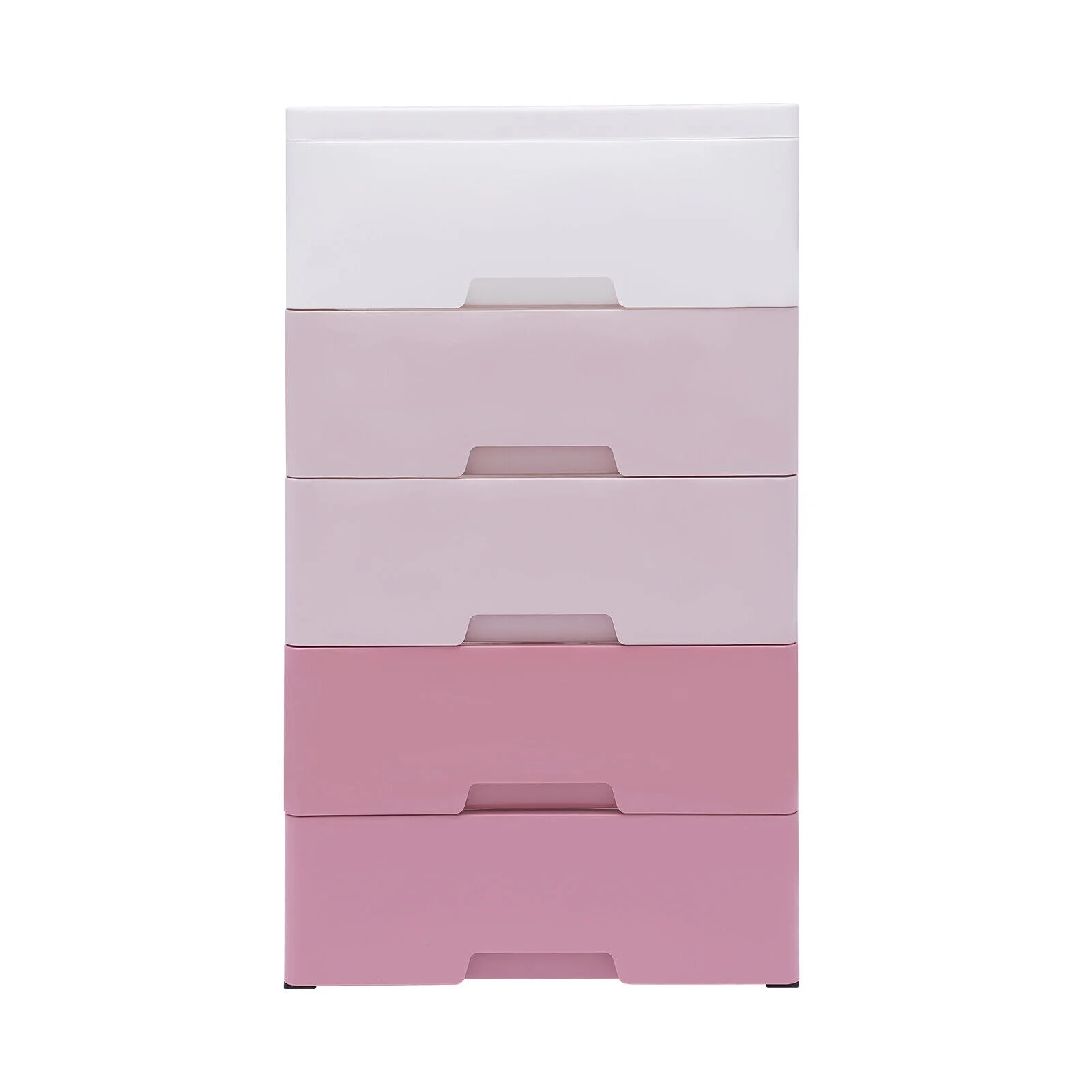 5-Drawers Dresser Storage Tower, Pink Clothes Storage Drawers Storage Bins & Boxes PP Storage Dressers  for Kid Room, Closet, Entryway, Nursery