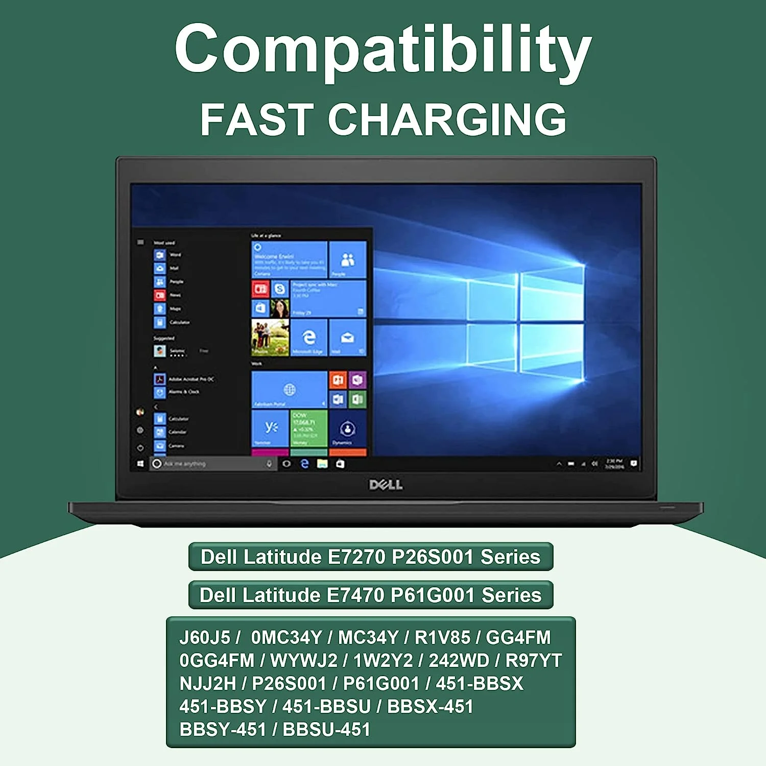 E7470 E7270 J60J5 Battery for Dell Latitude E7470 E7270 7470 7270 P26S001 P61G001 Laptop 0MC34Y MC34Y R1V85 242WD GG4FM WYWJ2 1W2Y2 451-BBSX