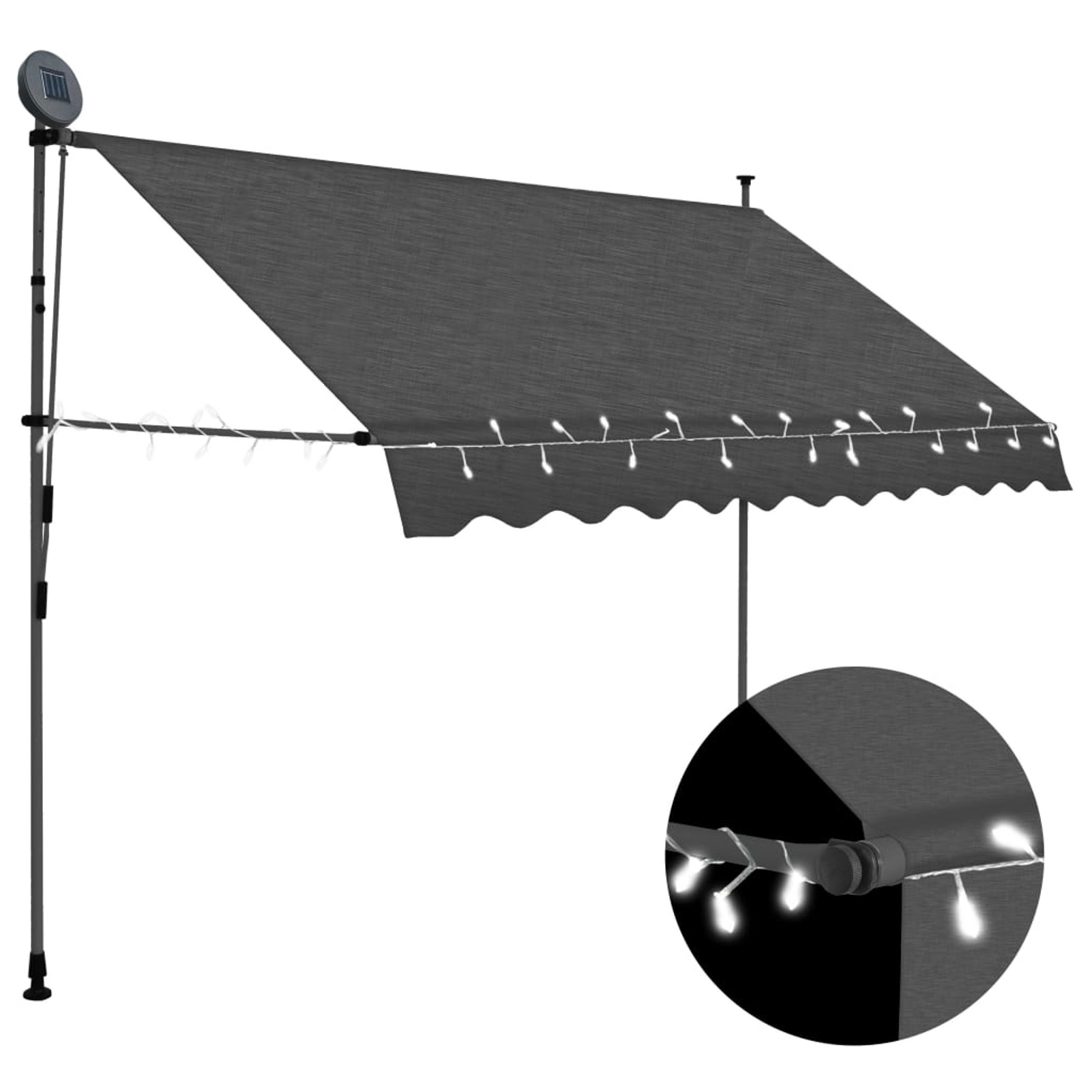 Manual Retractable Awning with LED 98.4
