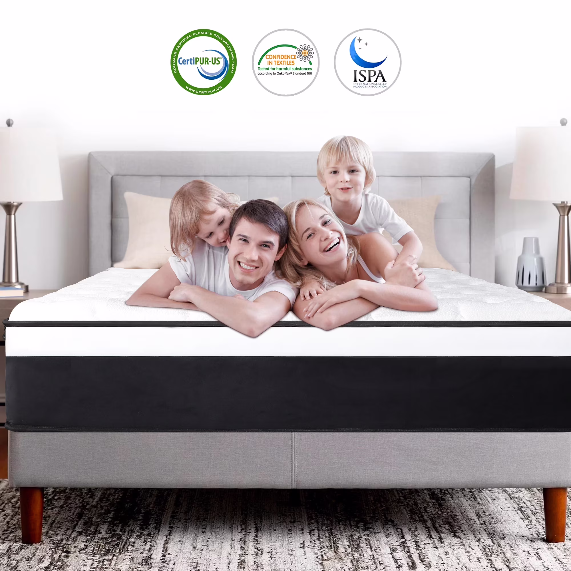 14 inch Full Mattress in a Box, Gel Memory Foam and Pocket Spring Hybrid Mattress