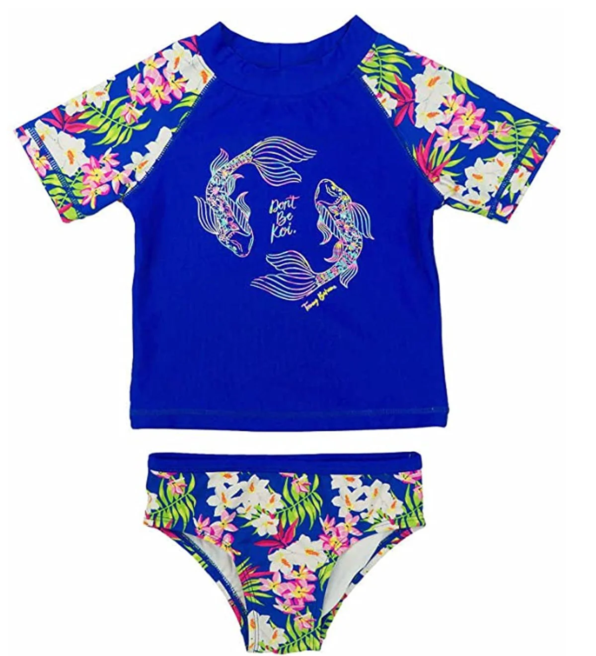 Tommy Bahama Girls' 2-Piece Rashguard and Swim Bottoms Set