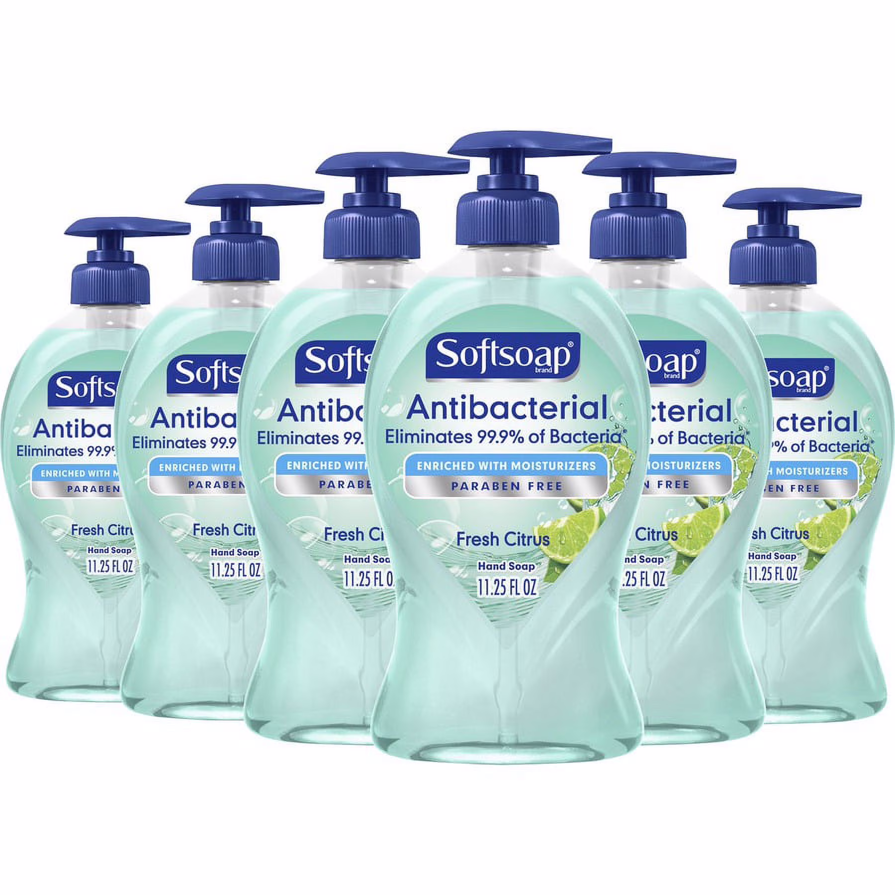 Softsoap Antibacterial Soap Pump - Fresh Citrus Scent - 11.3 fl oz (332.7 mL) - Pump Bottle Dispenser - Bacteria Remover - Hand, Skin, Kitchen, Bathro | Bundle of 2 Cartons