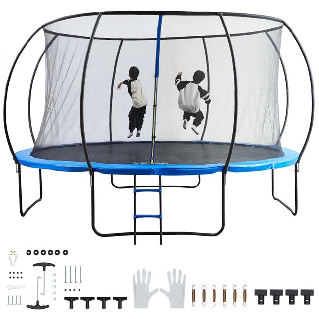 Vevor YXBC14YCHWYXD8MMPV0 14 ft. Trampoline with Enclosure Net for Kids Adults - 450 lbs