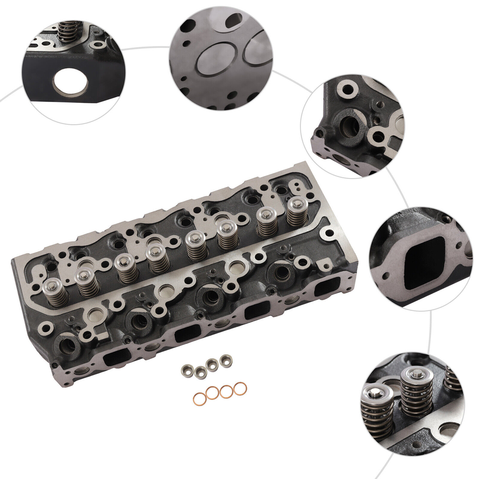 4BD2 Cylinder Head W/ Valves fits Isuzu NPR & NQR Truck 1992-1998