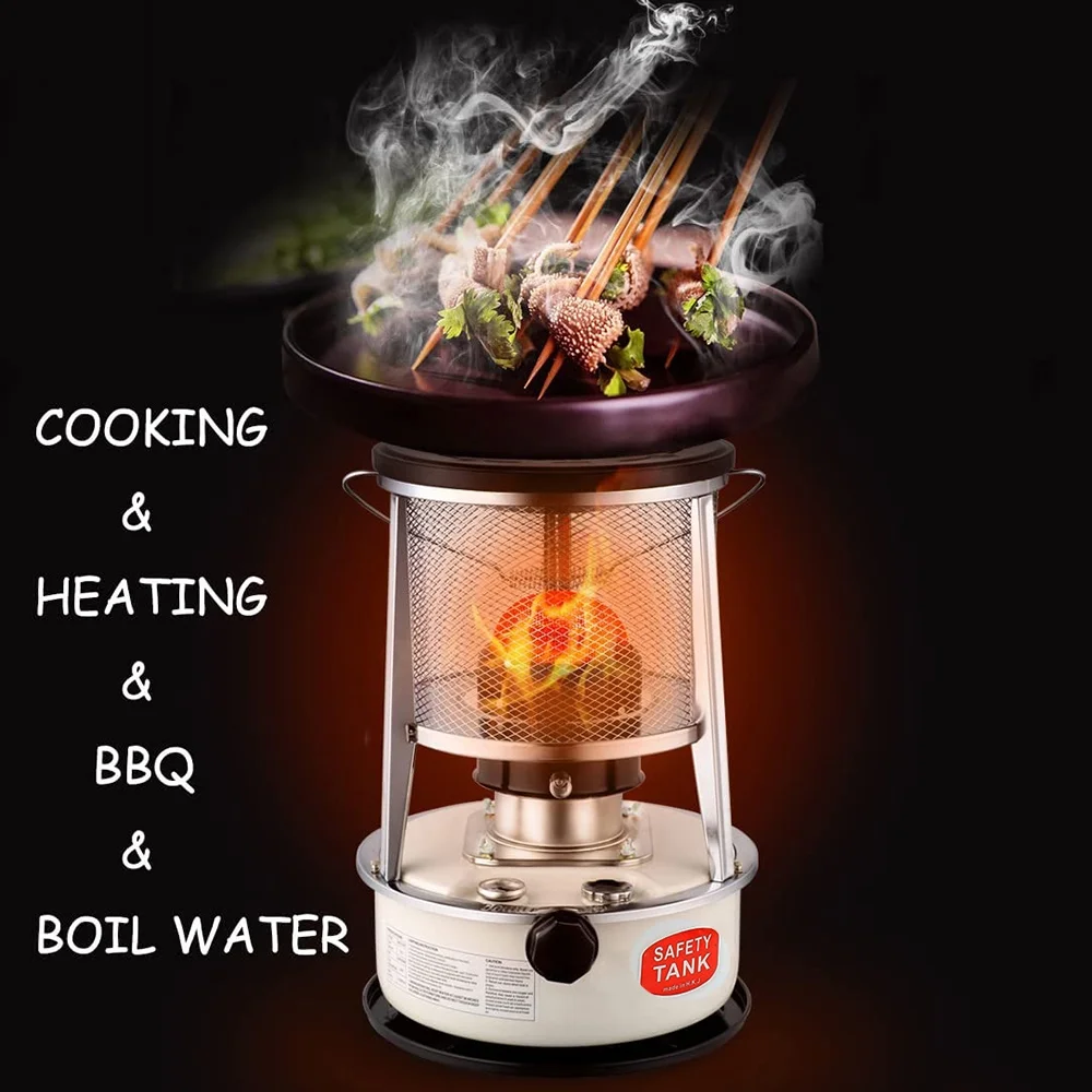 2 in 1 Portable Kerosene Heater & Stove, Outdoor Camping Kerosene Heater Camp Tent Heater