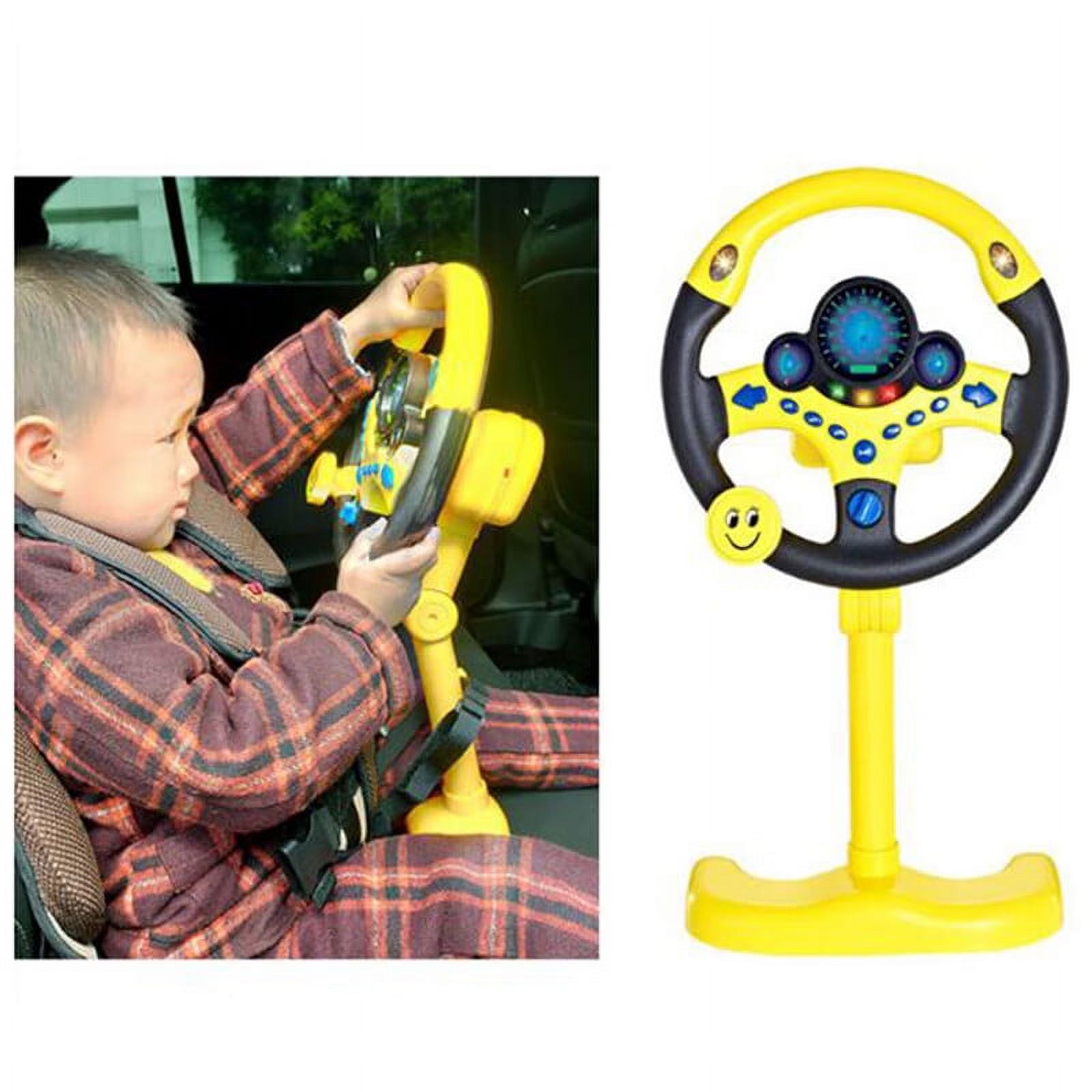 JETTINGBUY Electric Simulation Steering Wheel Toy With Sound Light Educational Car Toy