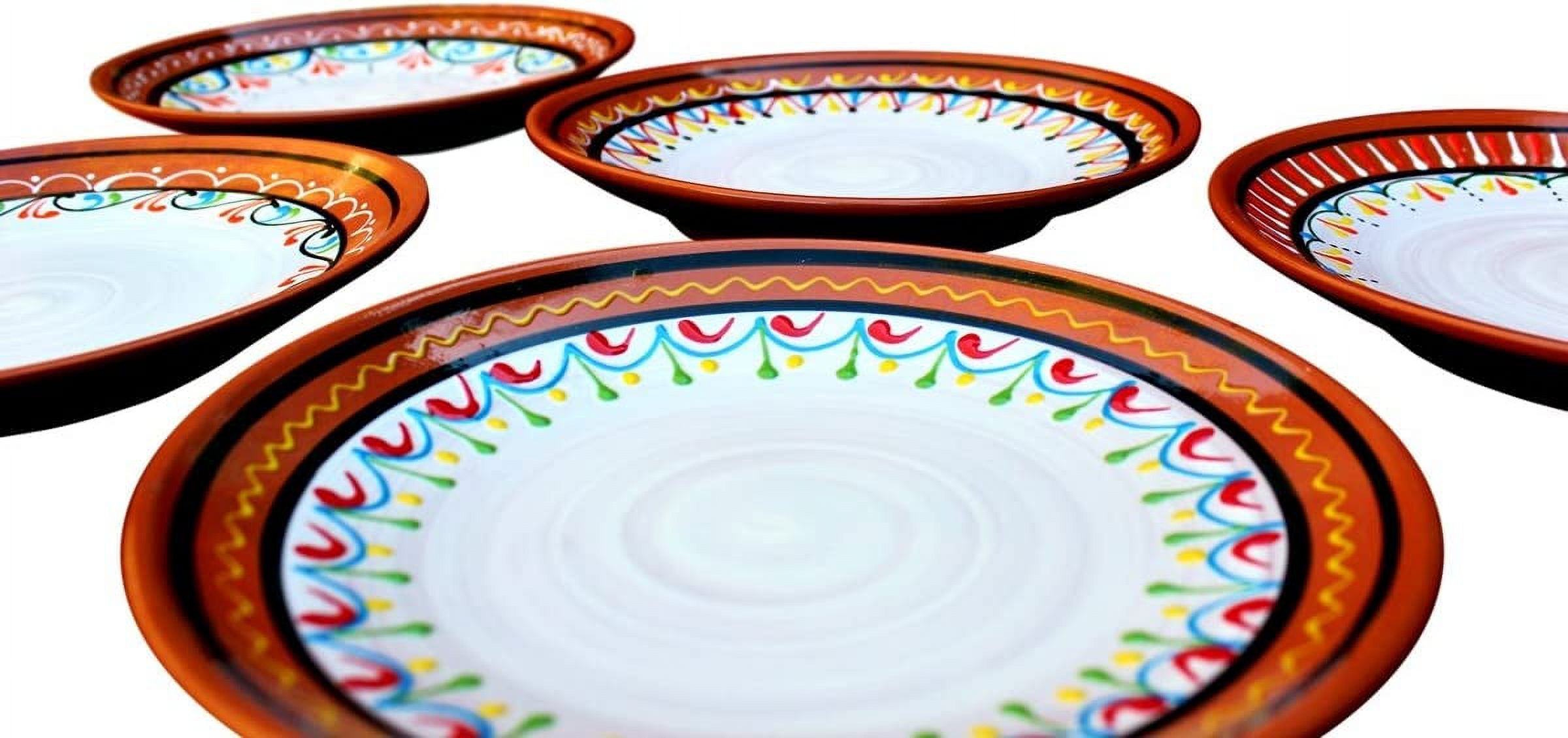 DIQIN · 1 5-Piece Small Dinner Plate Set (European Size), White