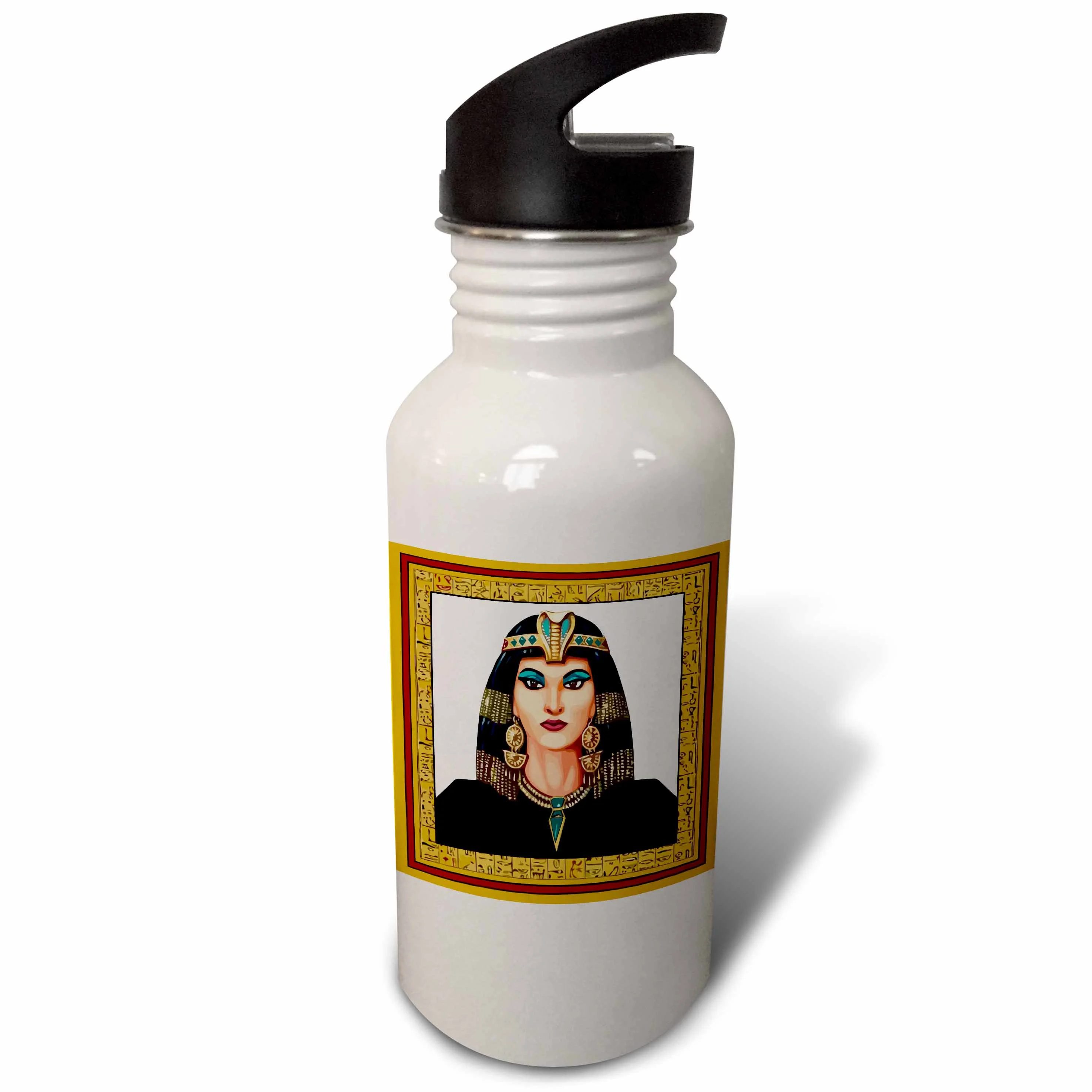 3dRose Simply Cleopatra, Sports Water Bottle, 21oz