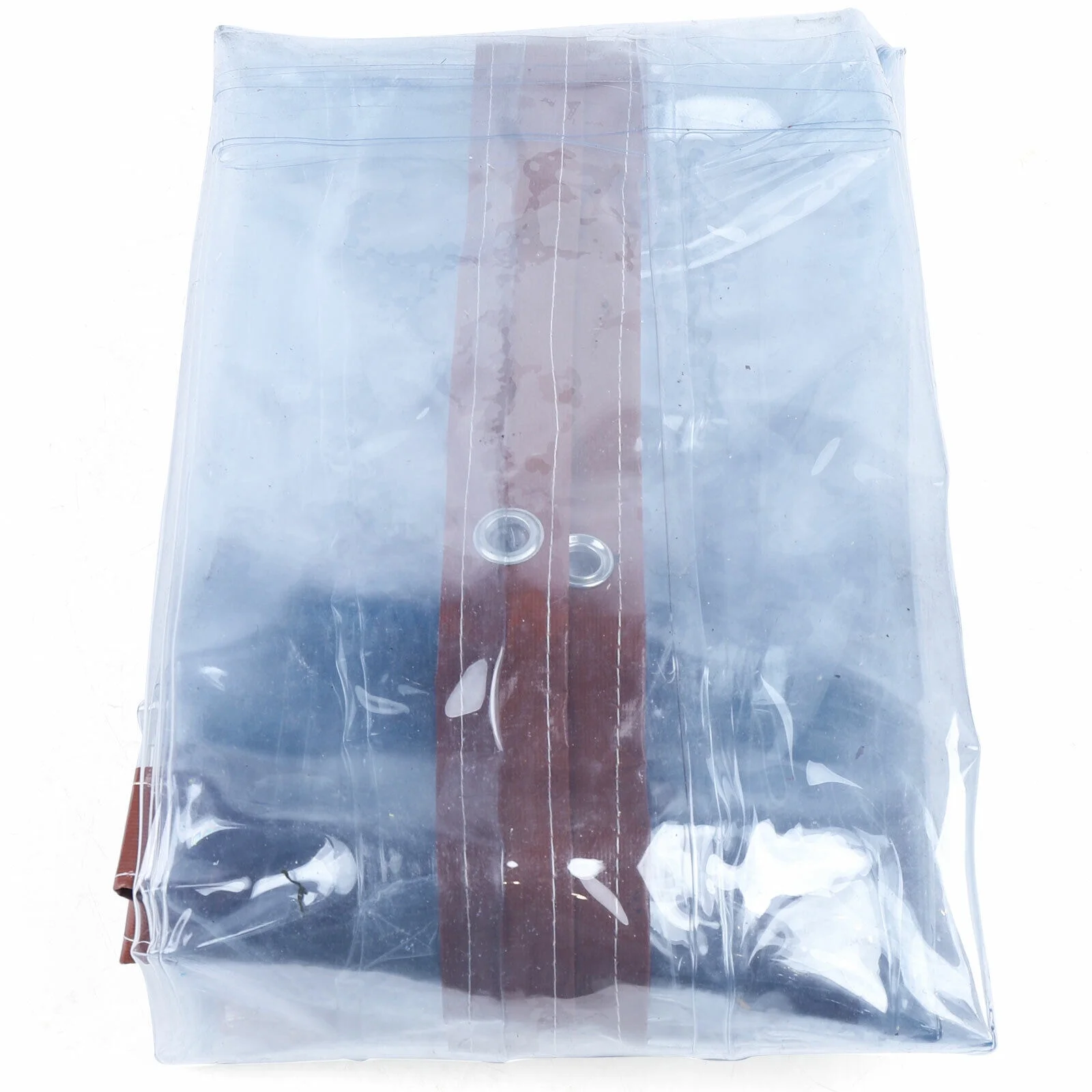 8*16FT Commercial PVC Waterproof Clear Awning Canopy Curtain Enclosure Graden PVC Rainproof Tarpaulin Clear Awning Canopy Agriculture Landscaping Covers Brown PVC Rainproof Tarpaulin Clear