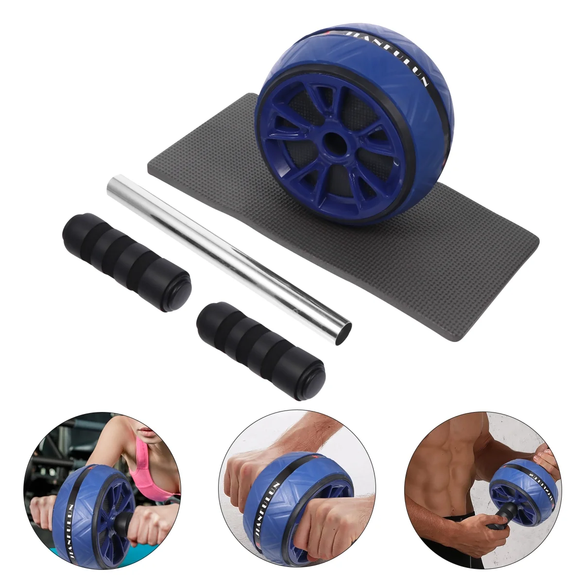 2pcs Abdominal Wheel Ab Roller Wheel Practical Exercise Equipment Fitness Roller