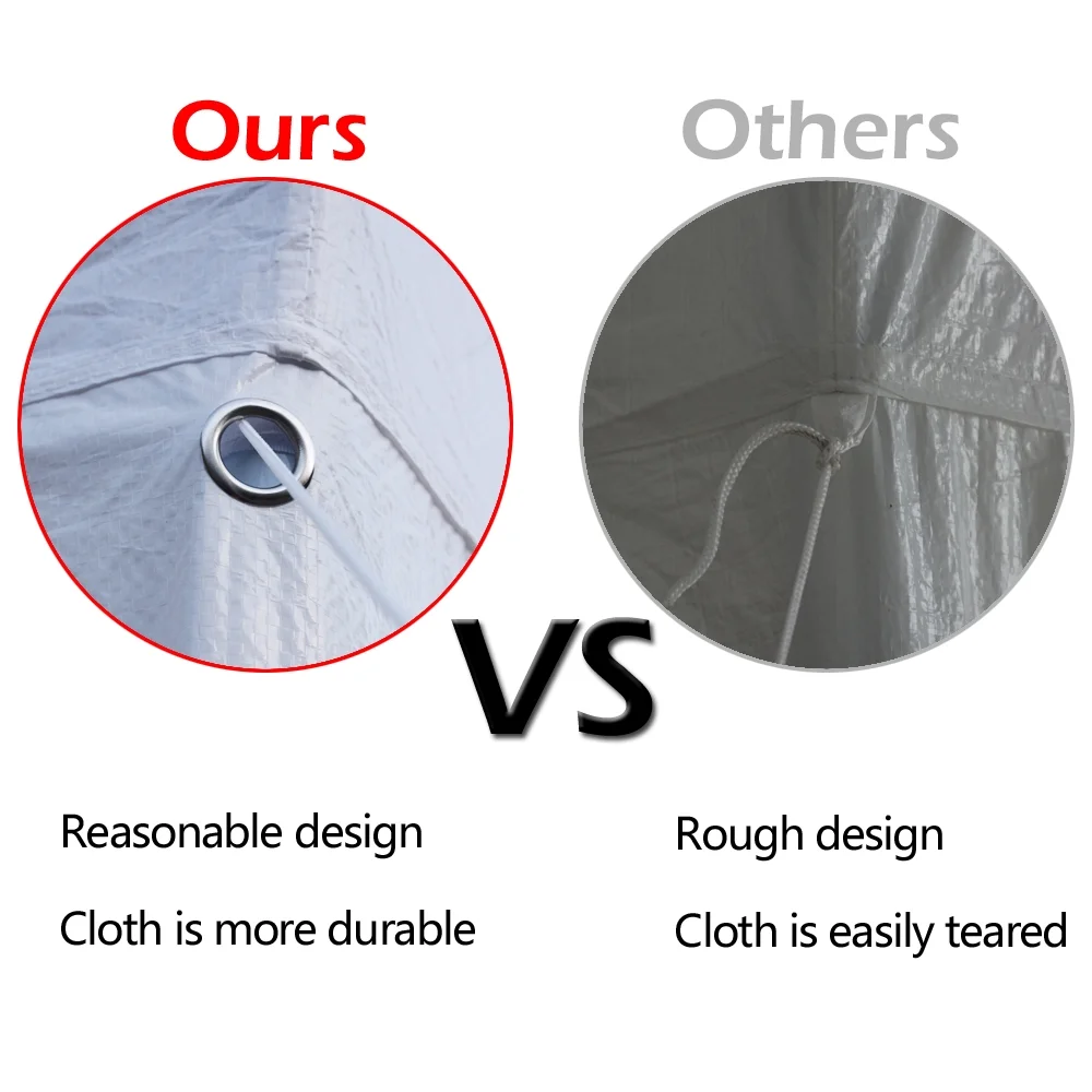 UBesGoo Party Wedding Tent Outdoor Camping Gazebo Canopy with 3 Sidewalls Canopy (10