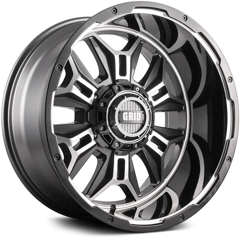 Grid Custom Wheel for 20x10 inch Gloss Anthracite with Black Lip A2188L224