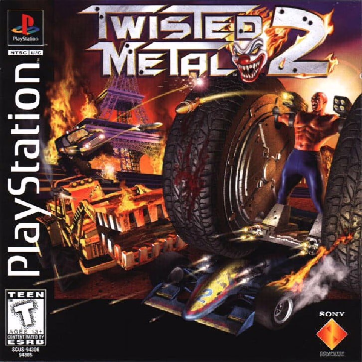 Restored Twisted Metal 2 (Sony PlayStation 1, 1996) Racing Game (Refurbished)