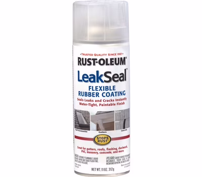 Rust-Oleum 265495 Leakseal Clear Flexible Rubber Coating 12 Ounce Spray