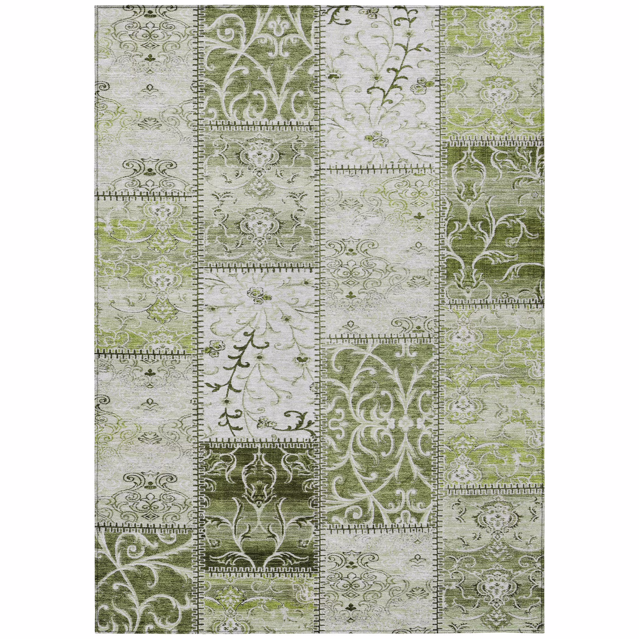 Addison Rugs Chantille ACN566 Green 9' x 12' Indoor Outdoor Area Rug, Easy Clean, Machine Washable, Non Shedding, Bedroom, Living Room, Dining Room, Kitchen, Patio Rug